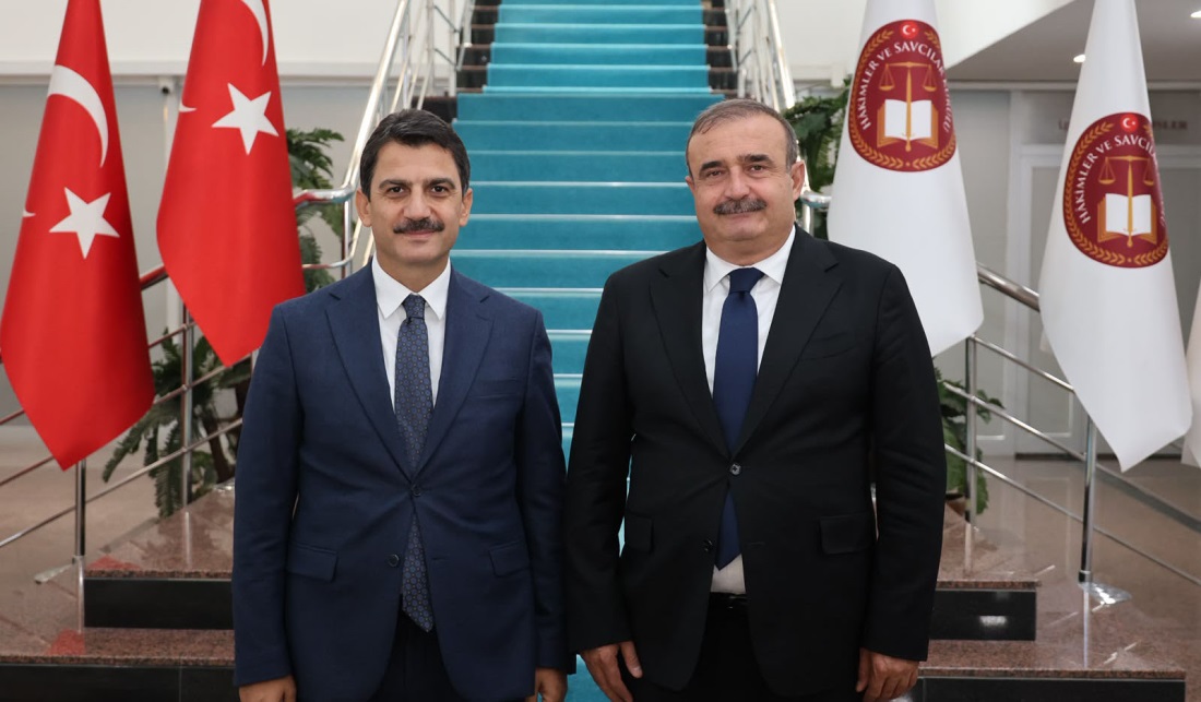 Başkanımız Sayın Rıdvan GÜLEÇ, HSK 1. Daire Başkanı Sayın Turan KULOĞLU'nu Makamında Ziyaret Etti